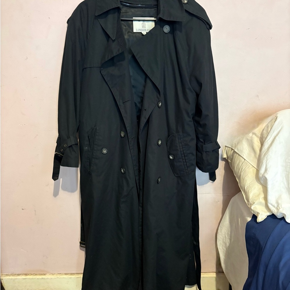 London Fog Classic Black Outerwear